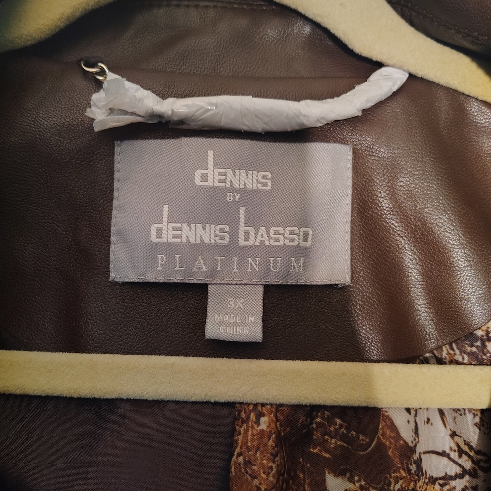 Dennis Basso Chocolate Leather Outerwear